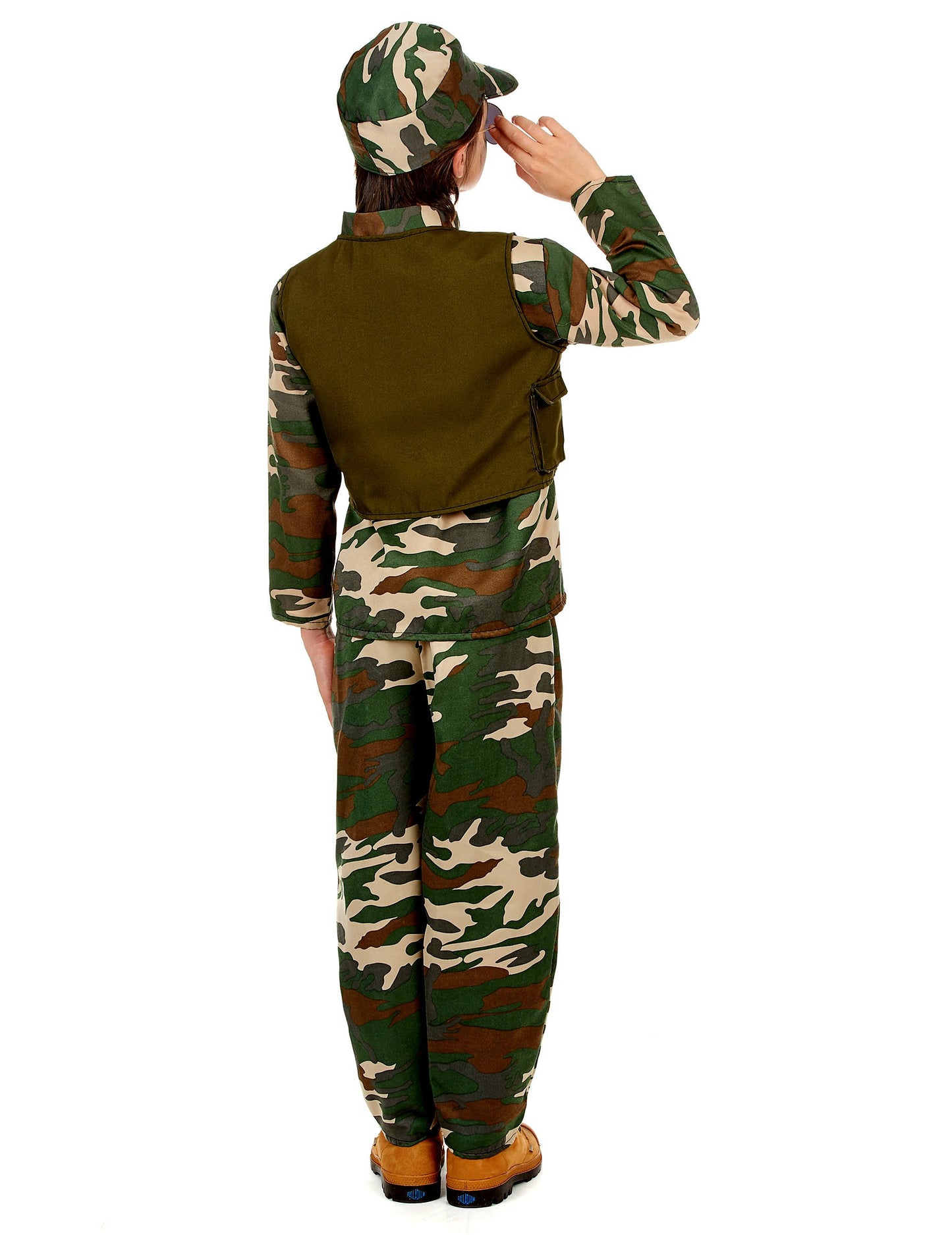 Costum militar pentru băiat verde