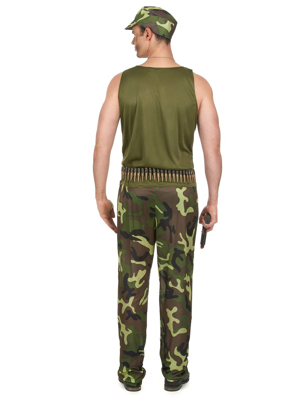 Vedere din spate a costumului militar pentru bărbat
