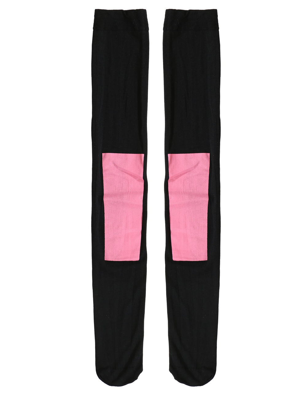 Paire de chaussettes montantes noires et roses du déguisement miss Kpop pour fille