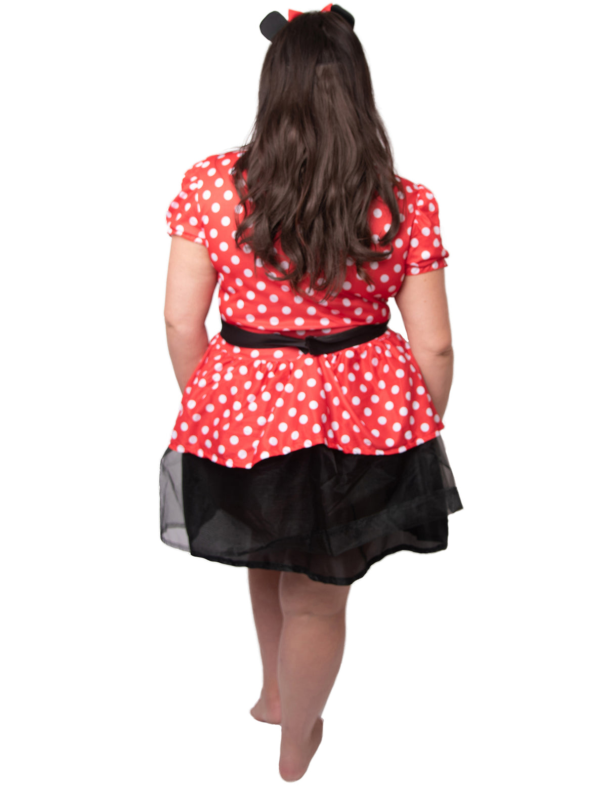 Déguisement de Miss Mouse pour femme rouge à pois blancs