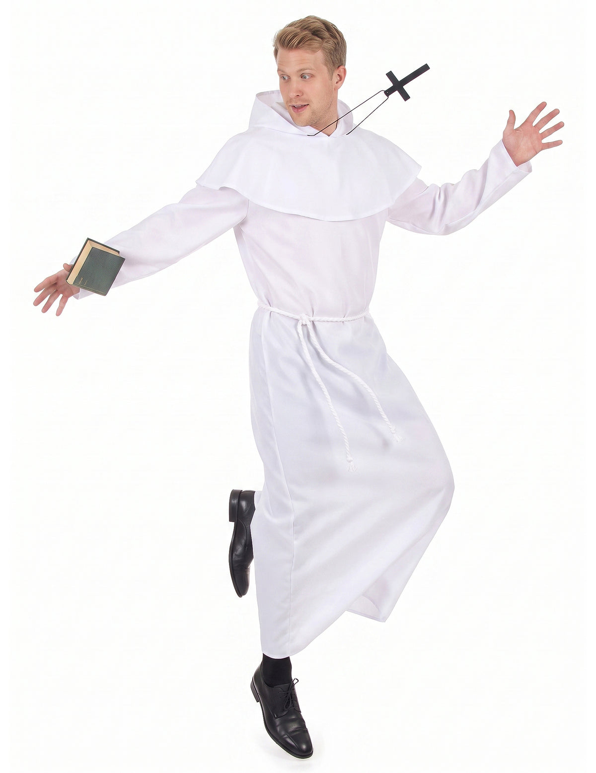 Costum de călugăr alb pentru adulți