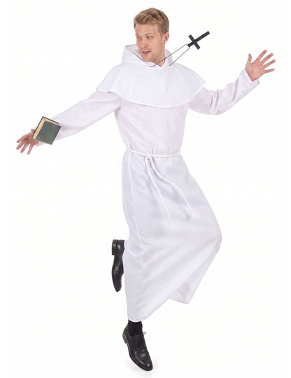 Costum de călugăr alb pentru adulți