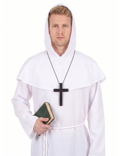 Costum de călugăr alb pentru adulți