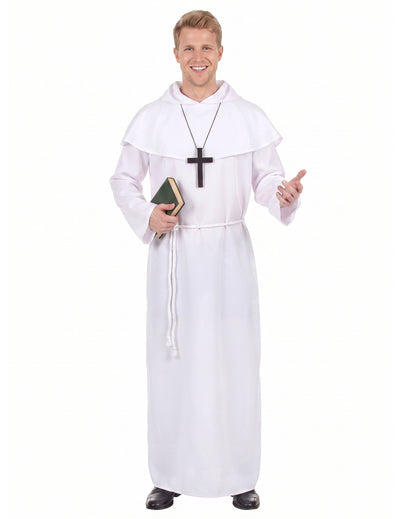 Costum de călugăr alb pentru adulți
