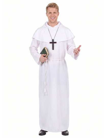 Costum de călugăr alb pentru adulți