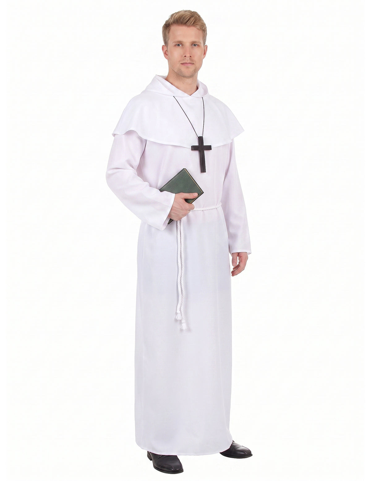 Costum de călugăr alb pentru adulți