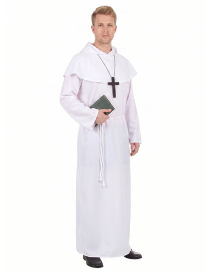Costum de călugăr alb pentru adulți