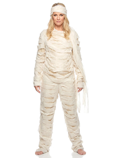 Costum pentru mumie alb pentru adulți