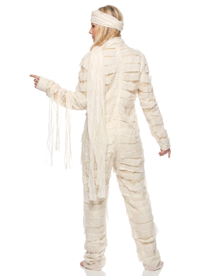Costum pentru mumie alb pentru adulți