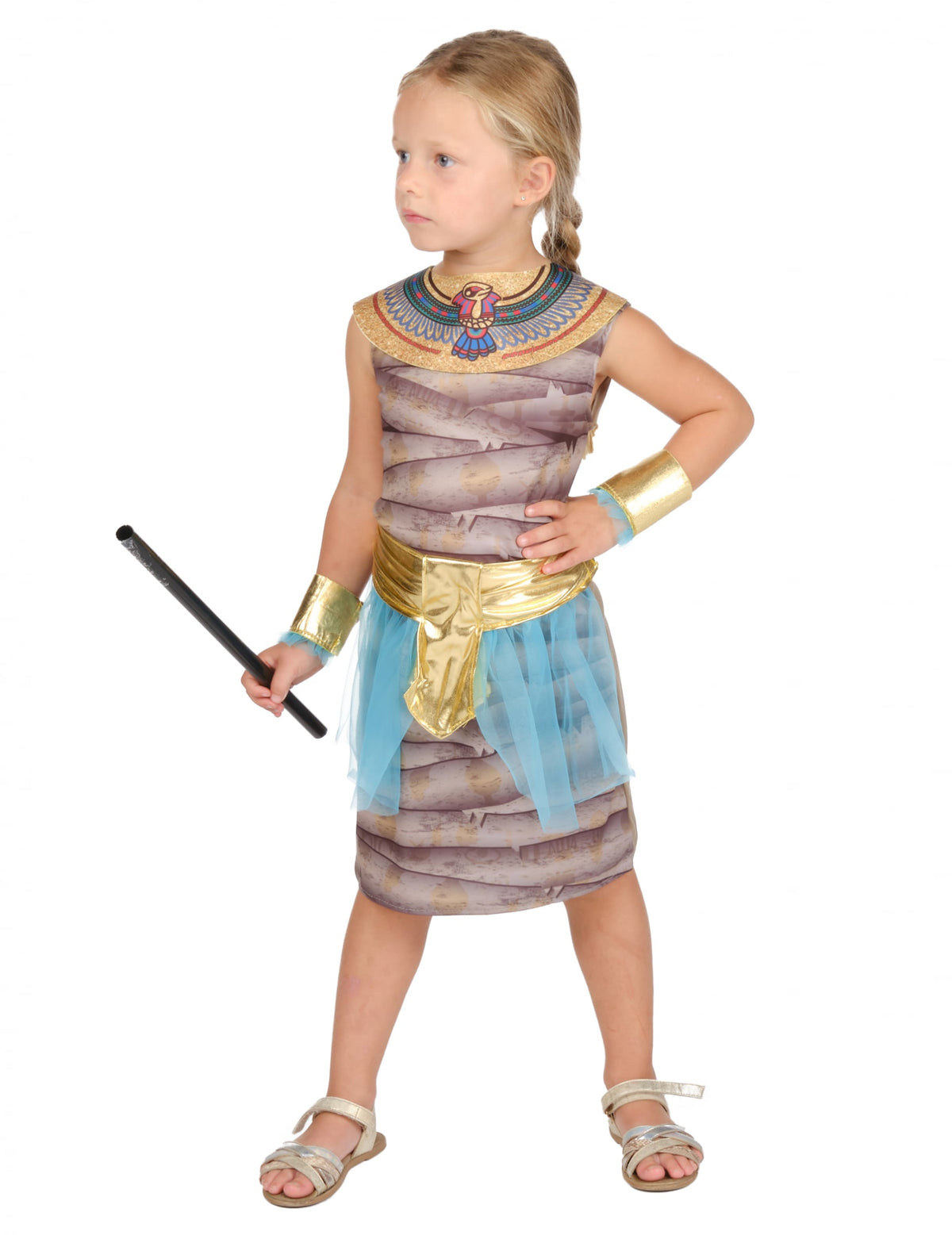 Vue de profil du déguisement momie Egyptienne