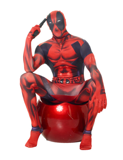 Costum clasic Morphsuits Deadpool pentru adult roșu și negru