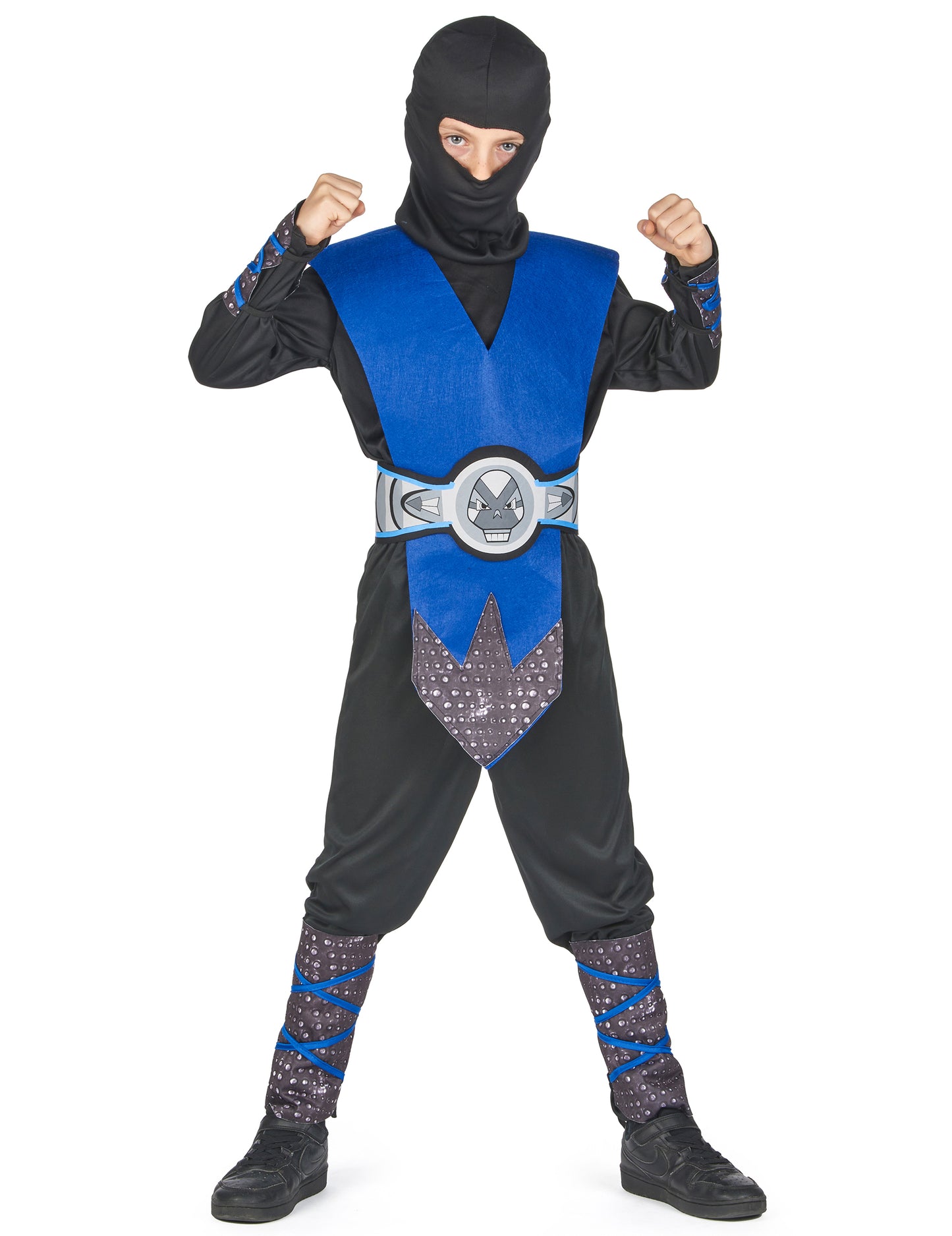 Ninja deghizează băiat albastru și gri