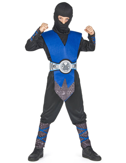 Vue de face du déguisement ninja pour garçon
