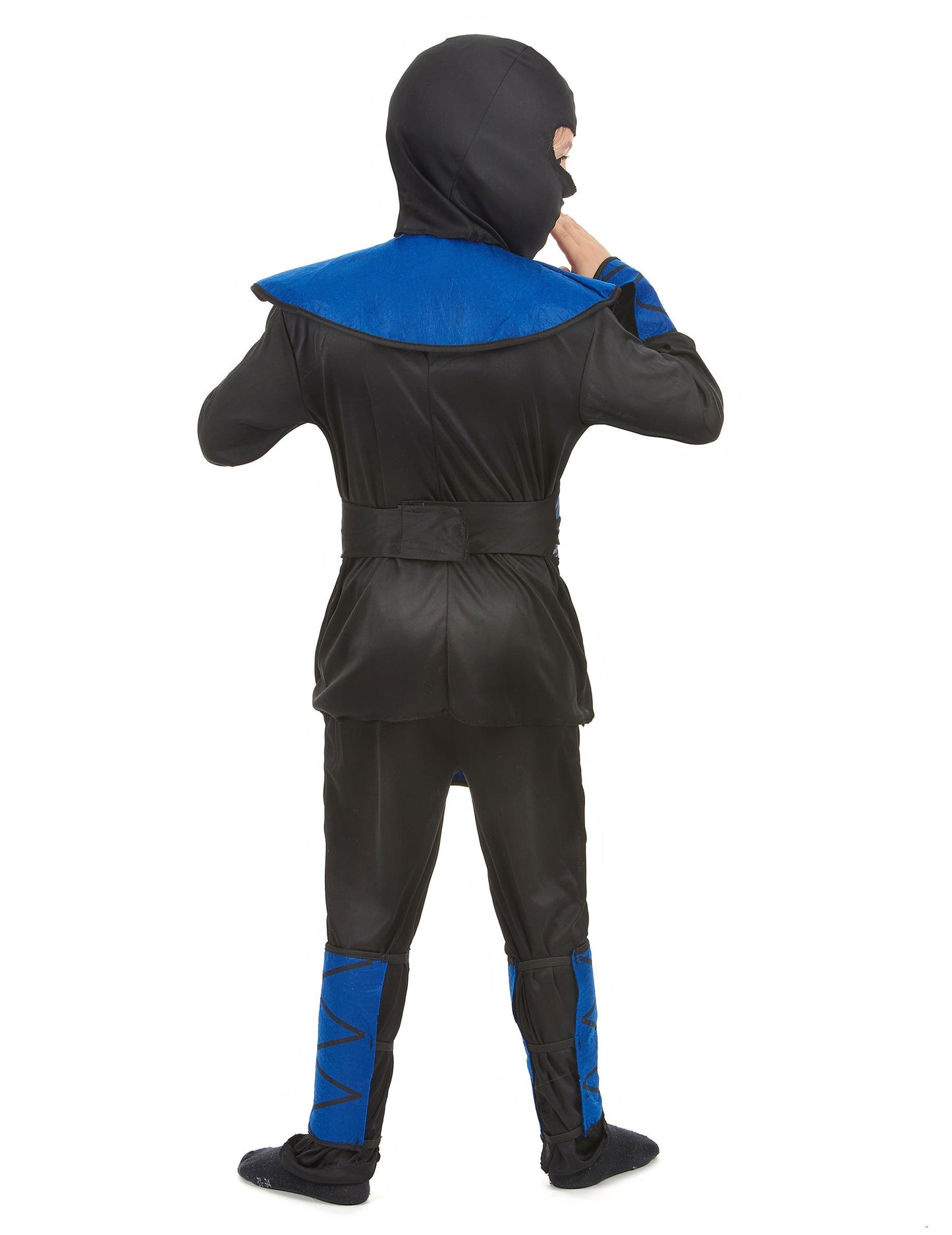 Costum ninja albastru și auriu
