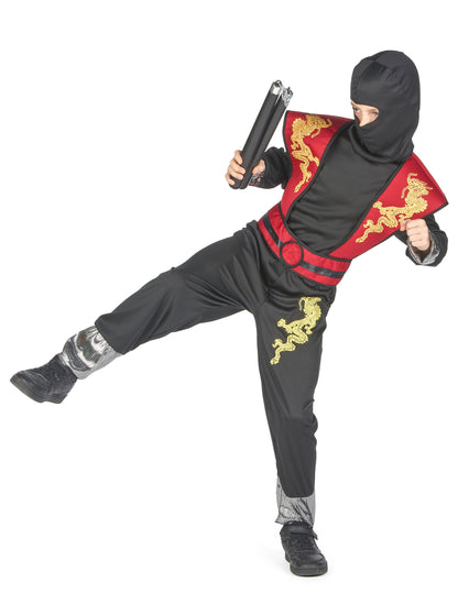 Ninja deghizare băiat galben