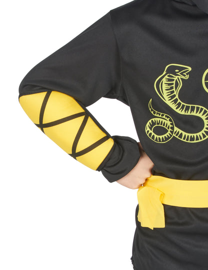 Costum ninja negru și galben