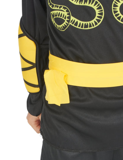 Costum ninja negru și galben