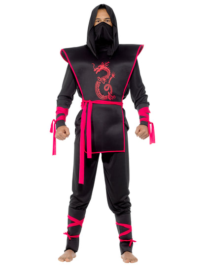 Deghizare ninja neagră și roșie