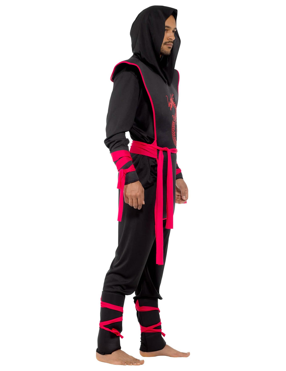 Vedere din profil a costumului ninja pentru bărbat