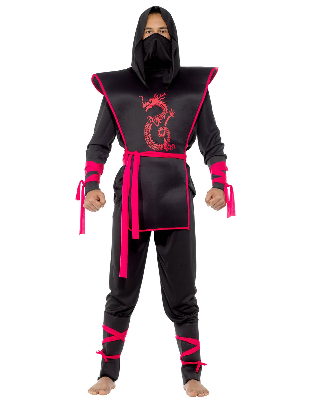 Vedere din față a costumului ninja pentru bărbat