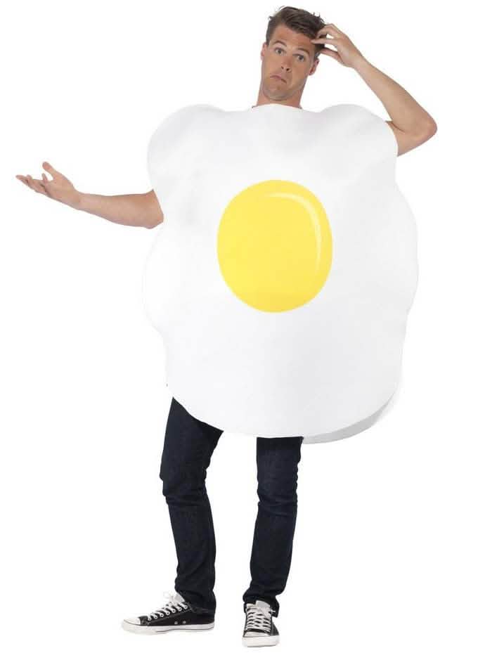 Costum de ouochi ochi pentru adult alb și galben