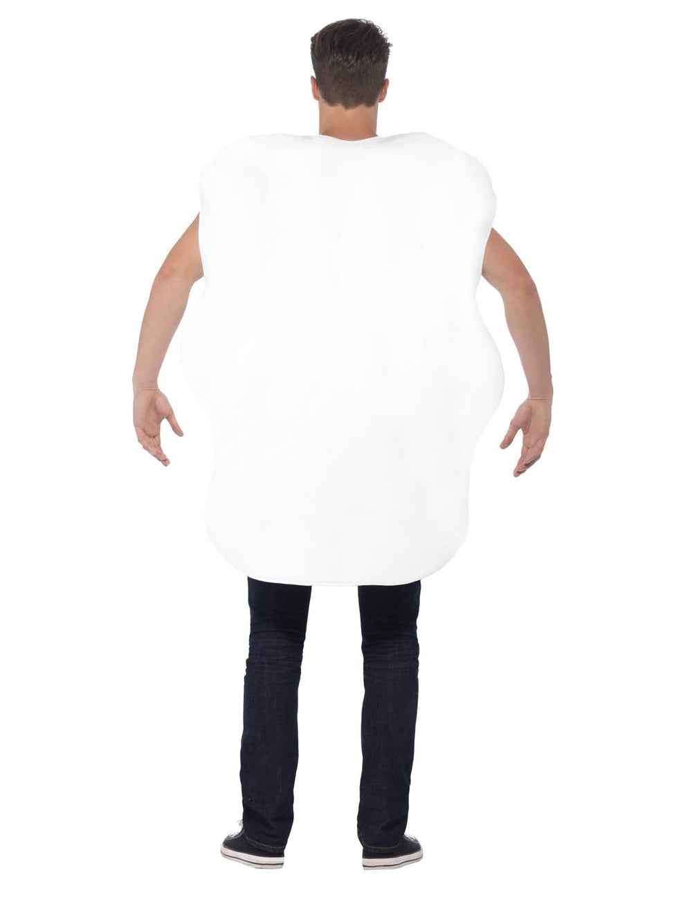 Vedere din spate a costumului ou prăjit pentru adult