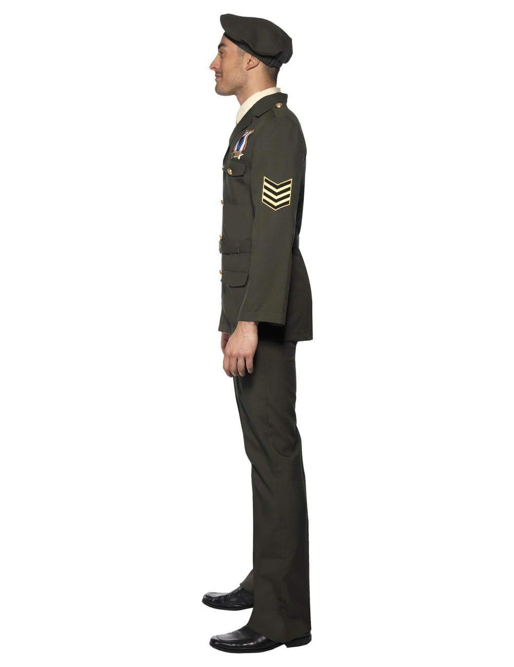 Vedere din profil a costumului de ofițer militar pentru bărbat