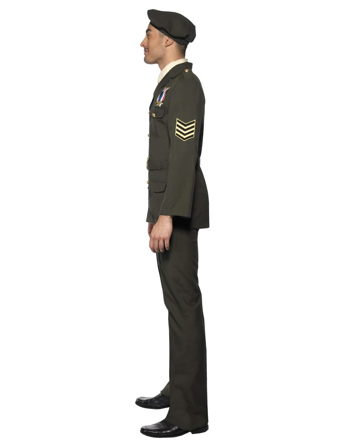 Vedere din profil a costumului de ofițer militar pentru bărbat