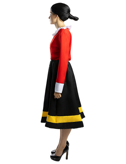 Costum de măsline cu perucă - Popeye pentru femei