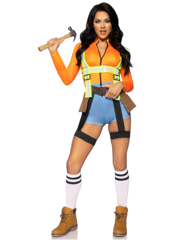 Déguisement ouvrier de chantier sexy femme