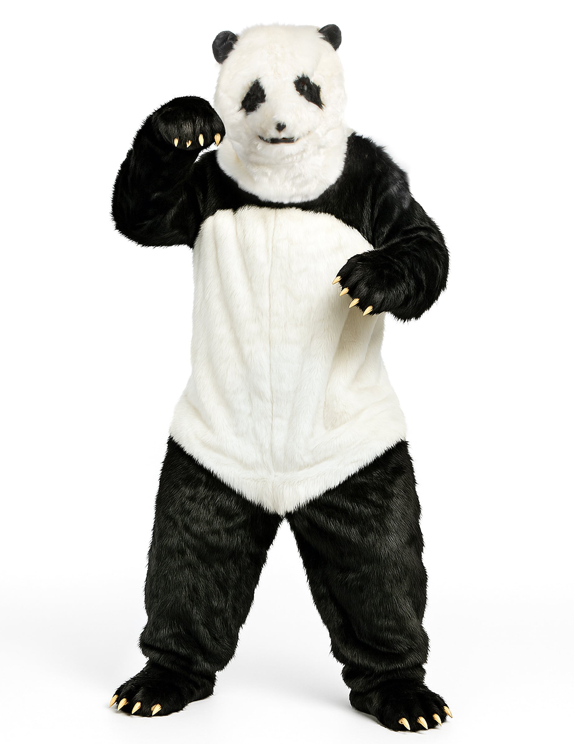 Déguisement de panda pour adulte noir et blanc en peluche
