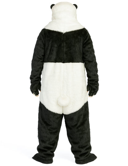Vue de dos du déguisement de panda pour adulte
