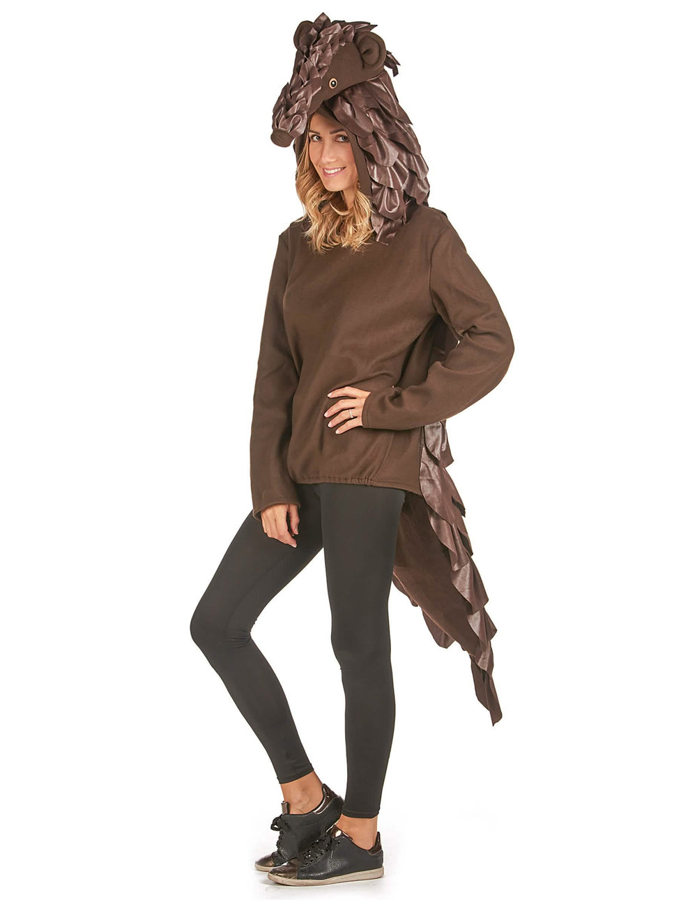Vedere din trei sferturi a costumului de pangolin pentru adult