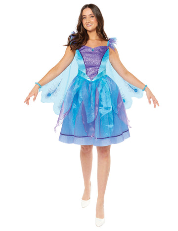 Costum elegant de păun pentru femeie