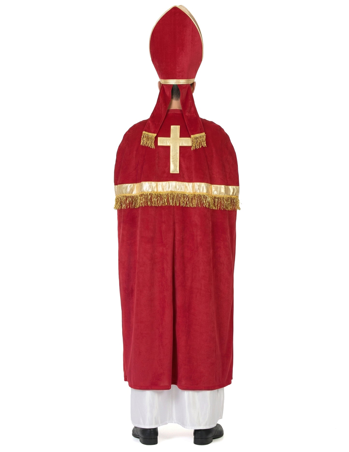 Costum de papă roșu și alb pentru bărbați