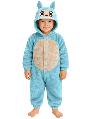 Costum de pluș monstru albastru pentru copii 