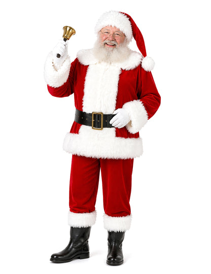 Costum Moș Crăciun polar de lux pentru bărbați