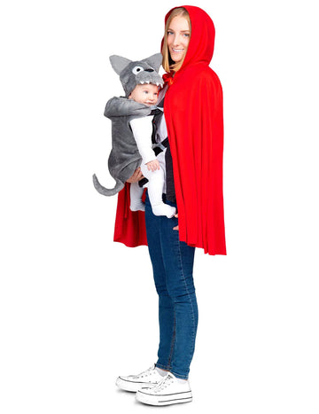Hood de călărie roșie și costum de costum de lupi