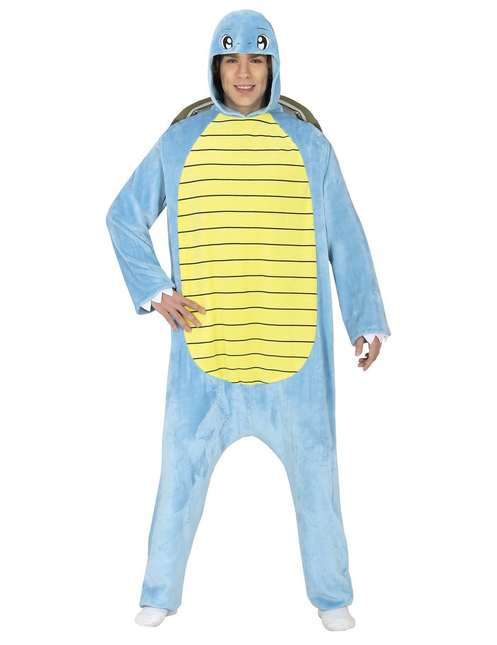 Costum de mic monstru țestoasă pentru adult albastru și galben