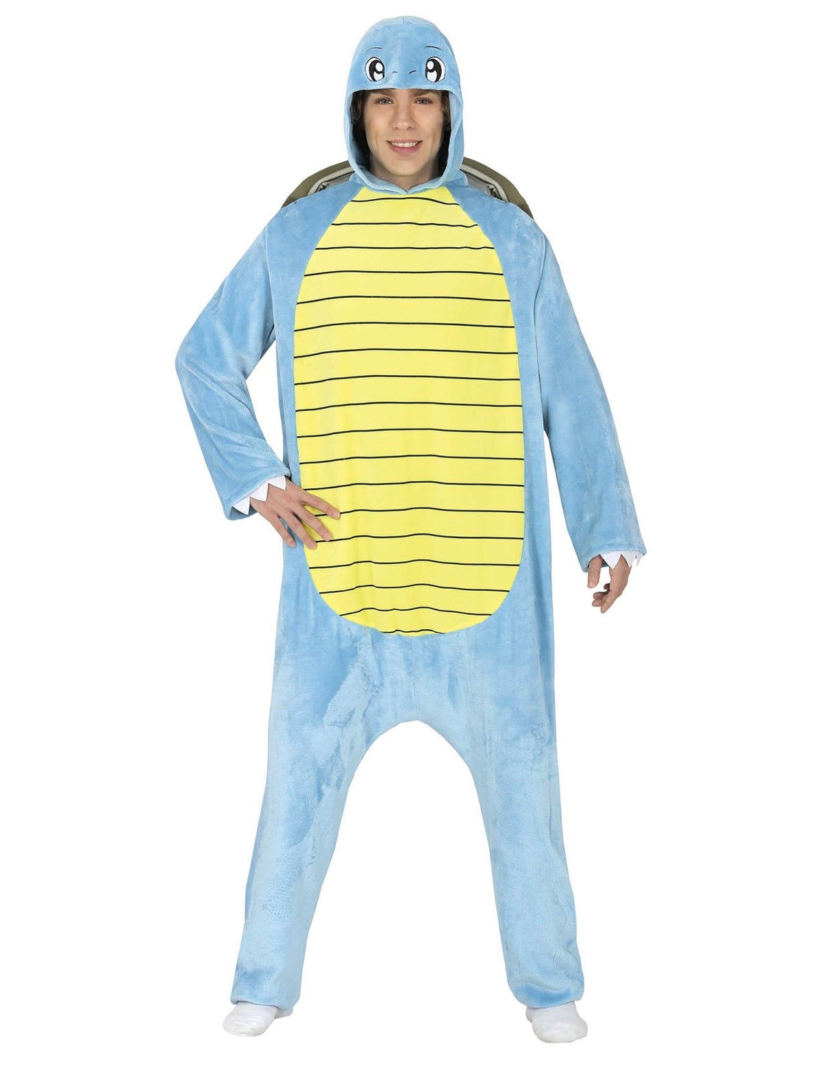 Costum de mic monstru țestoasă pentru adult albastru și galben