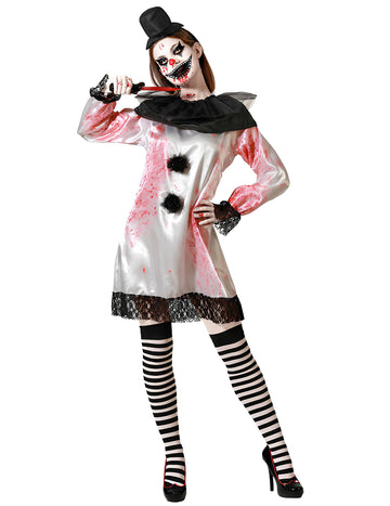 Costum Pierrot Assassin pentru femei plus dimensiuni