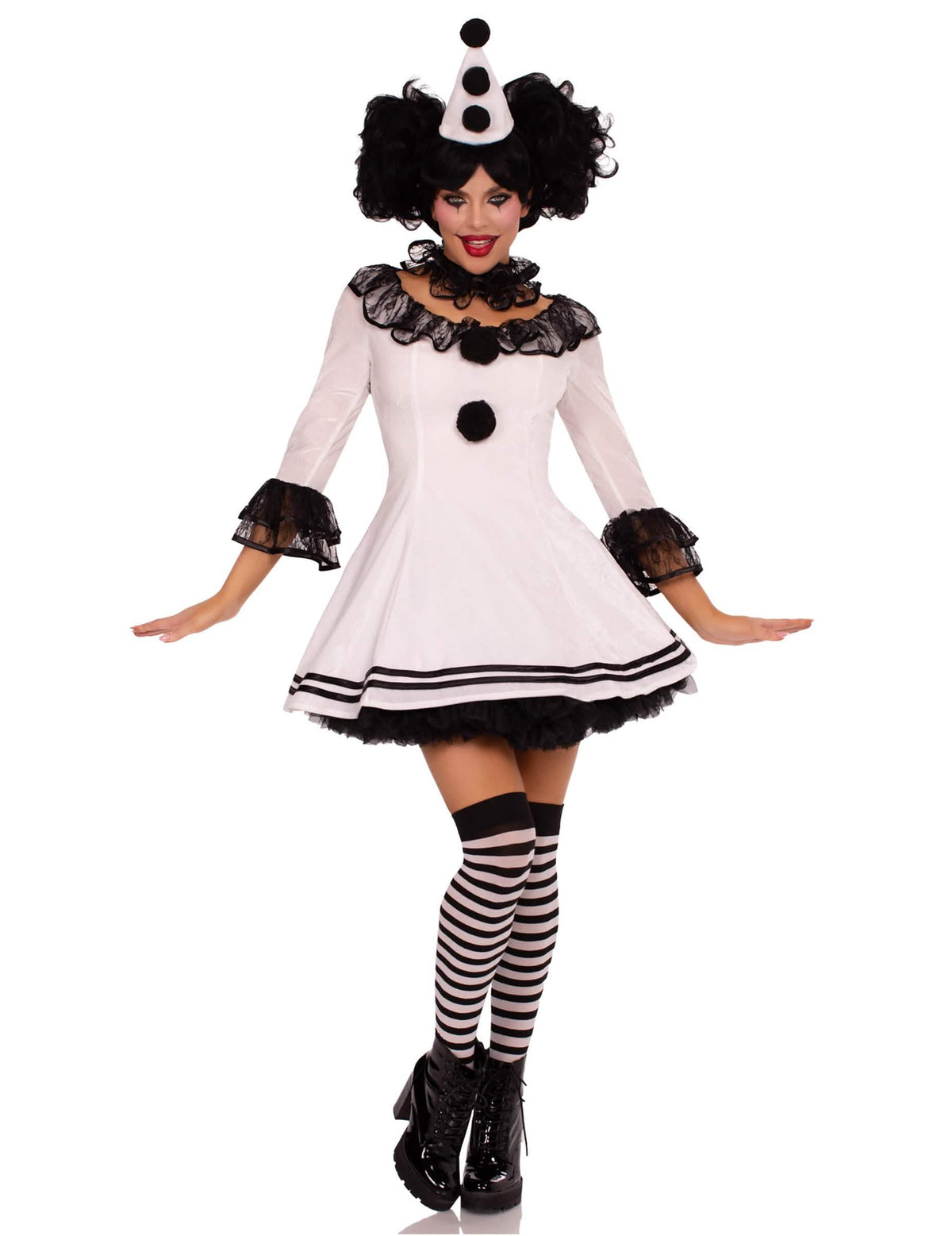 Vedere de ansamblu a costumului pierrot sexy pentru femeie