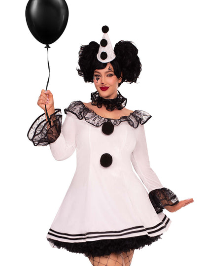 Déguisement pierrot blanc sexy grande taille femme