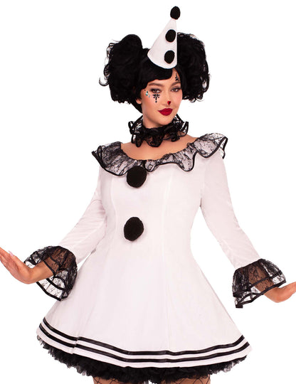 Déguisement pierrot blanc sexy grande taille femme
