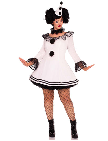 Déguisement pierrot blanc sexy grande taille femme