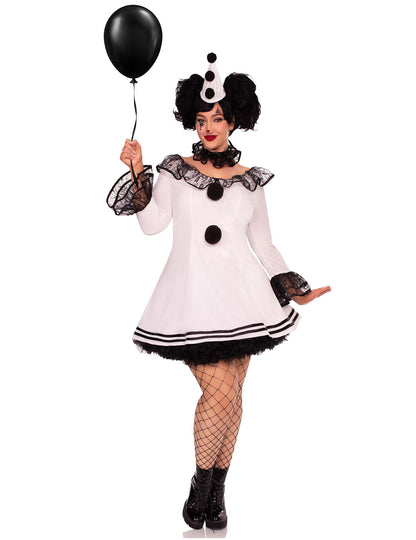 Déguisement pierrot blanc sexy grande taille femme