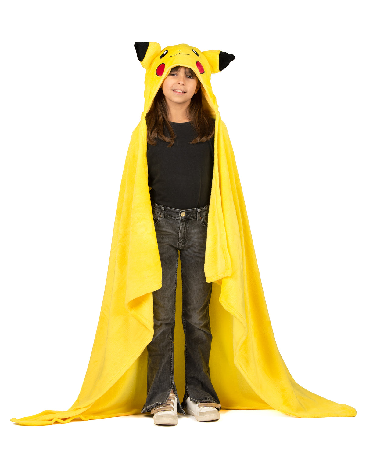 Déguisement plaid polaire à capuche Pikachu Pokémon™ pour enfant jaune