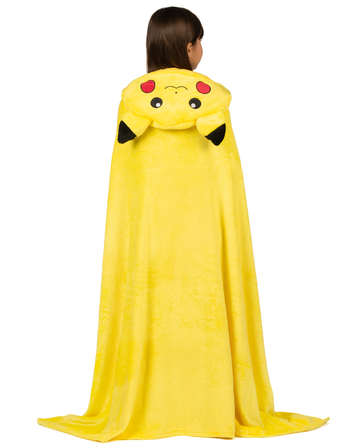Vue de dos du déguisement plaid polaire à capuche Pikachu Pokémon™