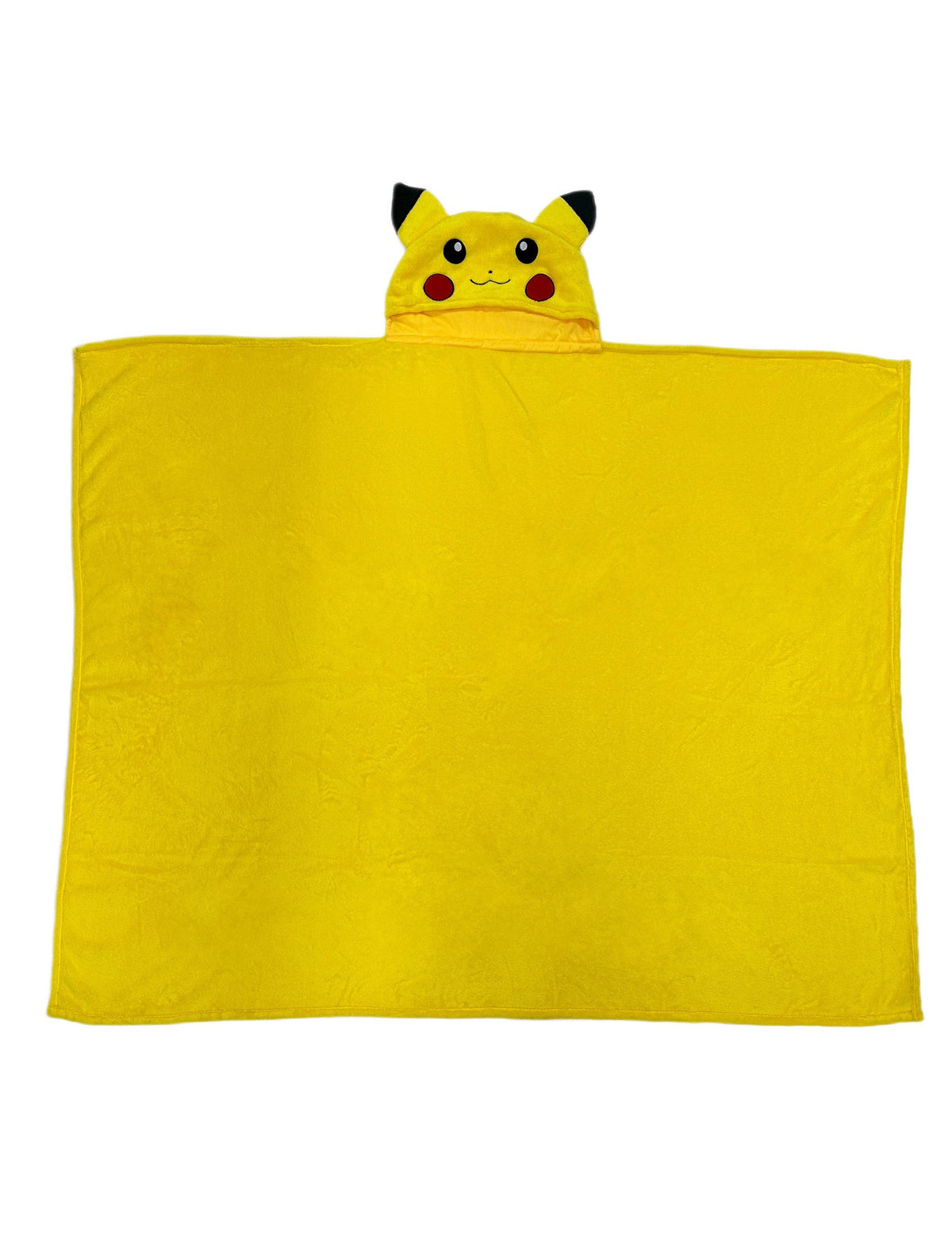 Vue à plat du déguisement plaid polaire à capuche Pikachu Pokémon™