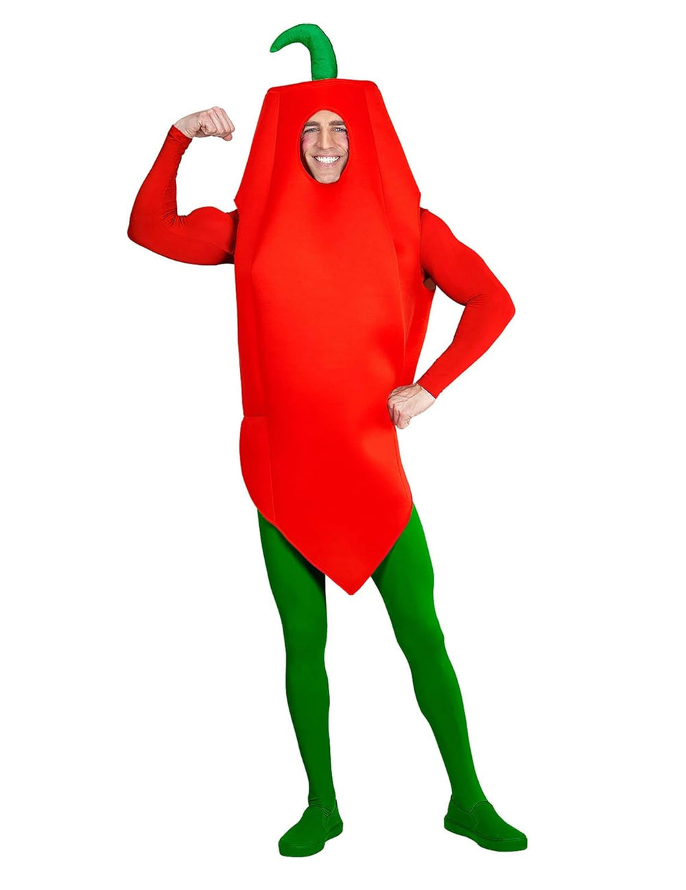 Vue de face du déguisement de piment